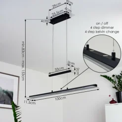 hofstein Suspension Barrud LED Noir, 1 lumière