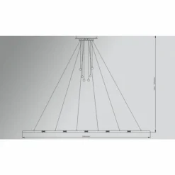 Luminaires Basis Leuchten Suspension Basis-Leuchten GENUA LED Aluminium, 6 lumières* Éclairage Led