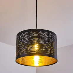 Lampes Dorées-hofstein Suspension Bathinda Noir, 1 lumière