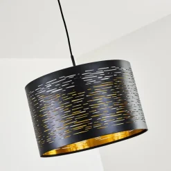 Lampes Dorées-hofstein Suspension Bathinda Noir, 1 lumière