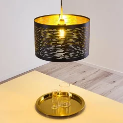Lampes Dorées-hofstein Suspension Bathinda Noir, 1 lumière