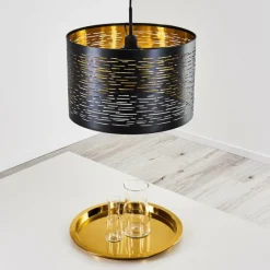 Lampes Dorées-hofstein Suspension Bathinda Noir, 1 lumière