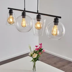 hofstein Suspension Baudette Noir, 4 lumières