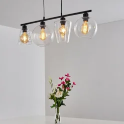 hofstein Suspension Baudette Noir, 4 lumières