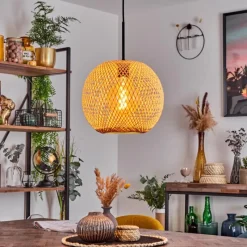 Lampes Vintages & Rétros-hofstein Suspension Bauro Écru, 1 lumière