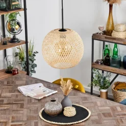 Lampes Vintages & Rétros-hofstein Suspension Bauro Écru, 1 lumière