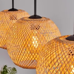 Style Boho-Chic-hofstein Suspension Bauro Écru, 3 lumières