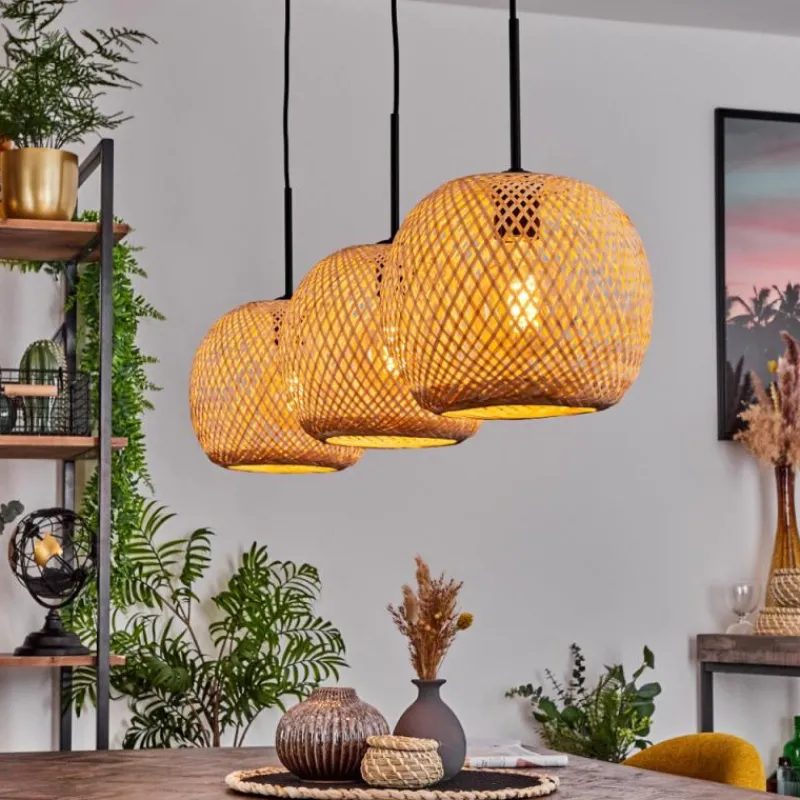 Style Boho-Chic-hofstein Suspension Bauro Écru, 3 lumières