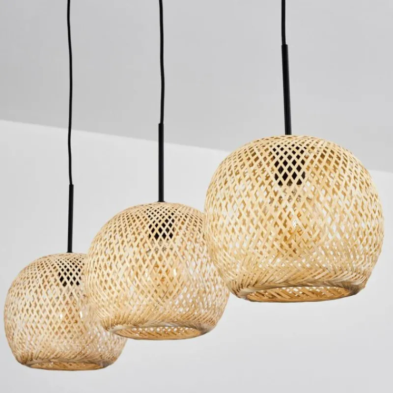 Style Boho-Chic-hofstein Suspension Bauro Écru, 3 lumières