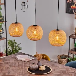 Style Boho-Chic-hofstein Suspension Bauro Écru, 3 lumières