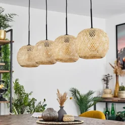 Style Boho-Chic-hofstein Suspension Bauro Écru, 4 lumières
