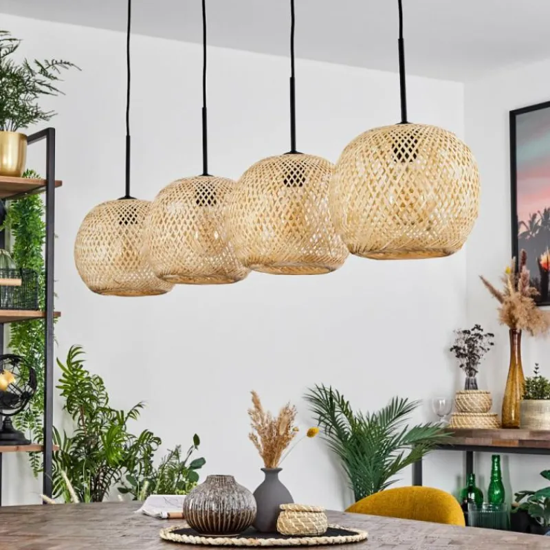 Style Boho-Chic-hofstein Suspension Bauro Écru, 4 lumières