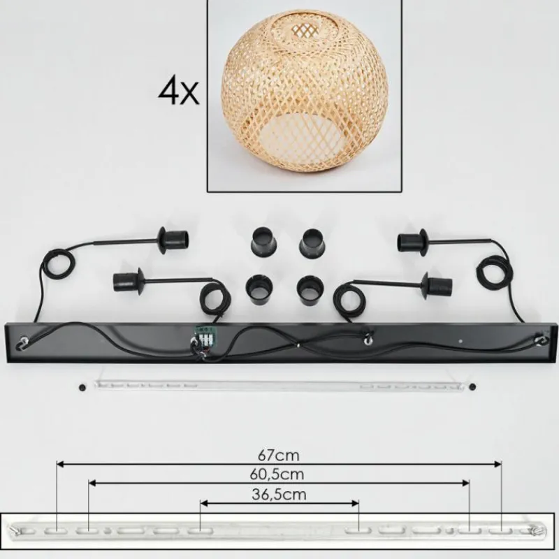 Style Boho-Chic-hofstein Suspension Bauro Écru, 4 lumières