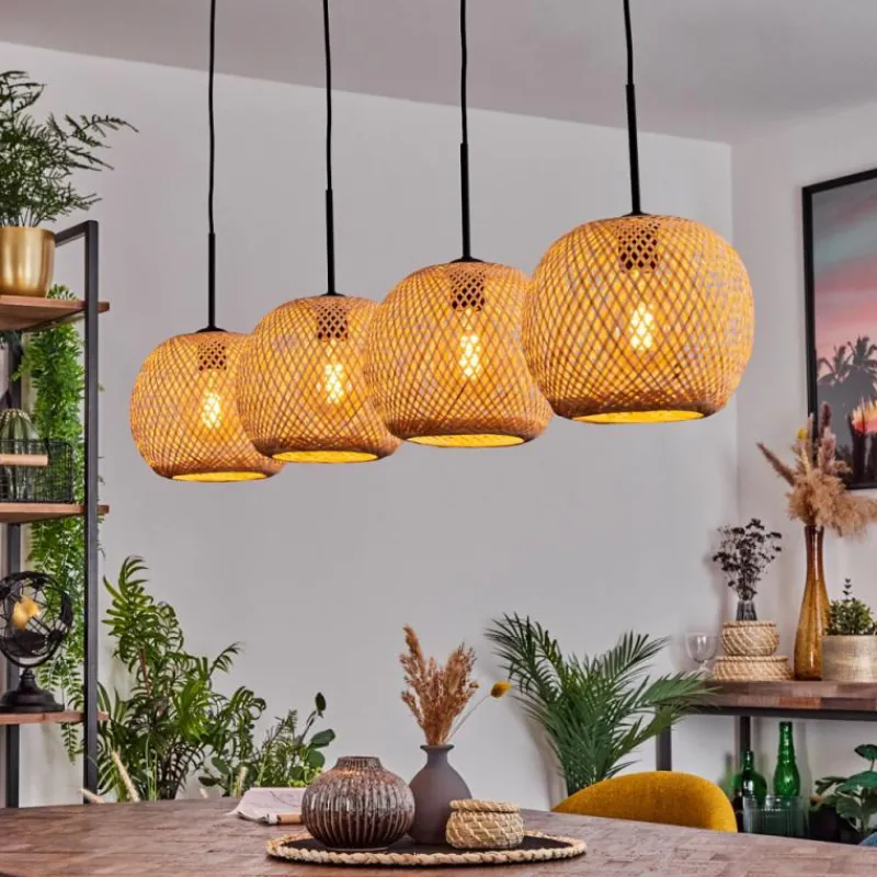 Style Boho-Chic-hofstein Suspension Bauro Écru, 4 lumières