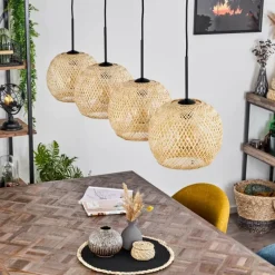 Style Boho-Chic-hofstein Suspension Bauro Écru, 4 lumières