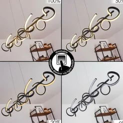 hofstein Suspension Bazuin LED Noir, 4 lumières