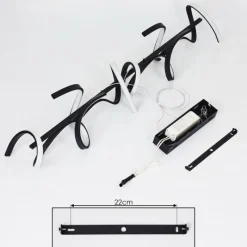 hofstein Suspension Bazuin LED Noir, 4 lumières