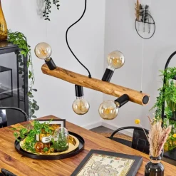 Style Boho-Chic-hofstein Suspension Beccar Écru, Noir, 4 lumières