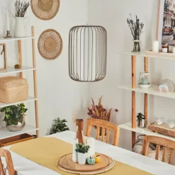 Lampes En Tissu-hofstein Suspension Begonte Taupe, 1 lumière