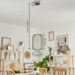 Lampes En Tissu-hofstein Suspension Begonte Taupe, 1 lumière