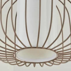 Lampes En Tissu-hofstein Suspension Begonte Taupe, 1 lumière