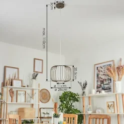 Lampes En Tissu-hofstein Suspension Begonte Taupe, 1 lumière