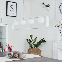 hofstein Suspension Beland Blanc, 4 lumières