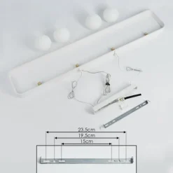 hofstein Suspension Beland Blanc, 4 lumières