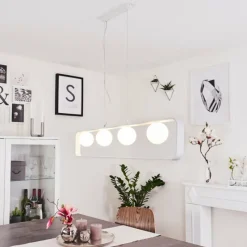 hofstein Suspension Beland Blanc, 4 lumières