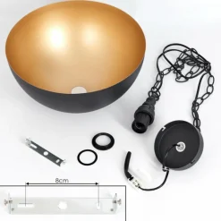 Lampes Dorées-hofstein Suspension Beles Noir, 1 lumière