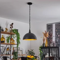 Lampes Dorées-hofstein Suspension Beles Noir, 1 lumière