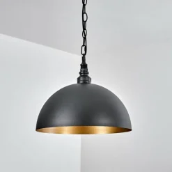 Lampes Dorées-hofstein Suspension Beles Noir, 1 lumière