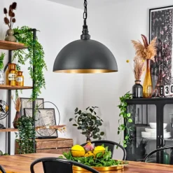 Lampes Dorées-hofstein Suspension Beles Noir, 1 lumière