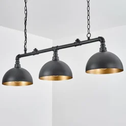 Lampes Dorées-hofstein Suspension Beles Noir, 3 lumières