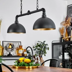 Lampes Dorées-hofstein Suspension Beles Noir, 2 lumières