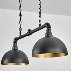 Lampes Dorées-hofstein Suspension Beles Noir, 2 lumières