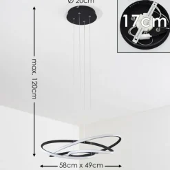 hofstein Suspension Belgorod LED Noir, 1 lumière