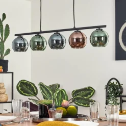 hofstein Suspension Belp Noir, 5 lumières