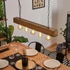 Lampes Vintages & Rétros-hofstein Suspension Berat Brun, Noir, 5 lumières