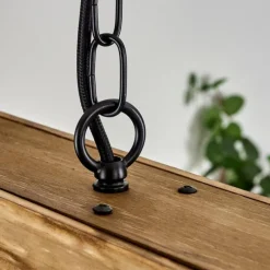 Lampes Vintages & Rétros-hofstein Suspension Berat Brun, Noir, 5 lumières