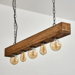 Lampes Vintages & Rétros-hofstein Suspension Berat Brun, Noir, 5 lumières