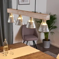 Lampes Industrielles-hofstein Suspension Berkeley Blanc, 4 lumières