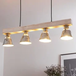 Lampes Industrielles-hofstein Suspension Berkeley Blanc, 4 lumières