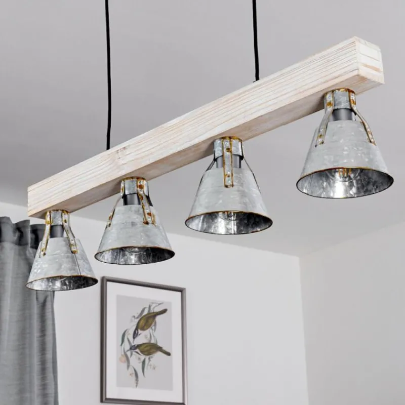 Lampes Industrielles-hofstein Suspension Berkeley Blanc, 4 lumières