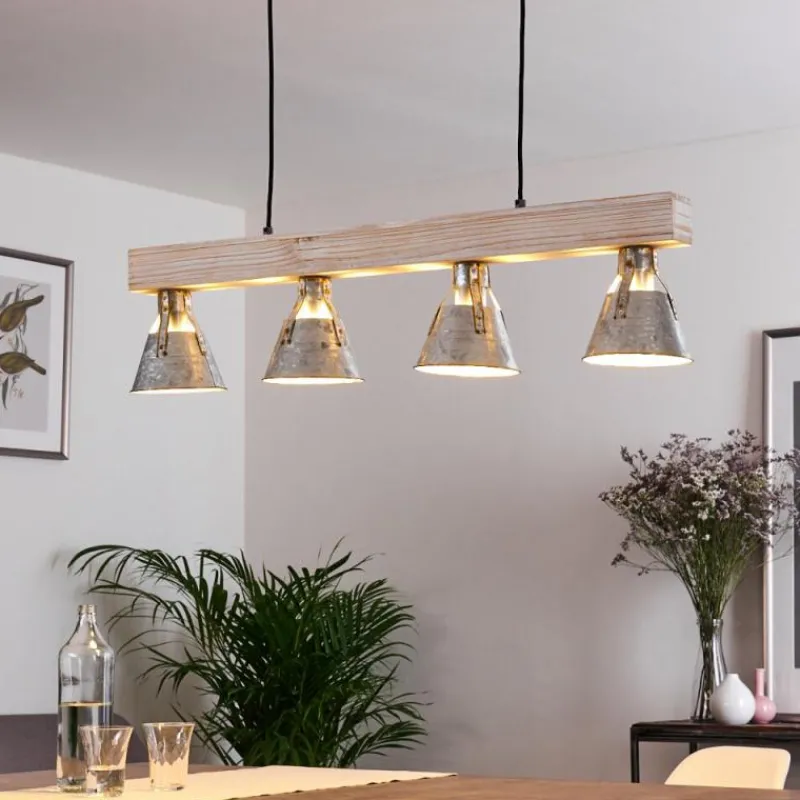 Lampes Industrielles-hofstein Suspension Berkeley Blanc, 4 lumières