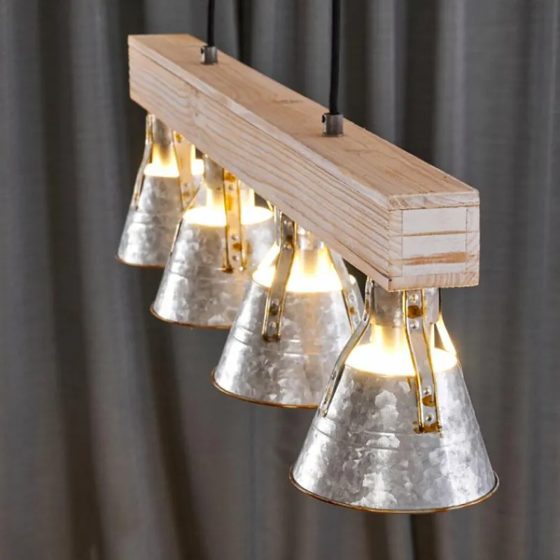 Lampes Industrielles-hofstein Suspension Berkeley Blanc, 4 lumières