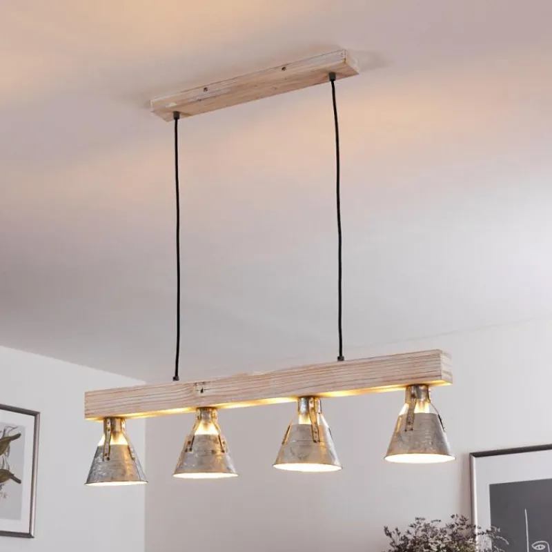 Lampes Industrielles-hofstein Suspension Berkeley Blanc, 4 lumières