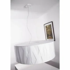 Lampes En Tissu-Luminaires Bernd Unrecht Suspension Bernd Unrecht Cross Blanc, 3 lumières