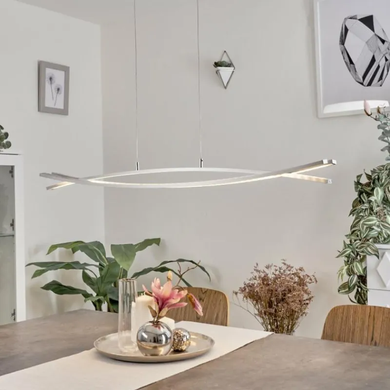 hofstein Suspension Bernese LED Nickel mat, 3 lumières* Suspensions