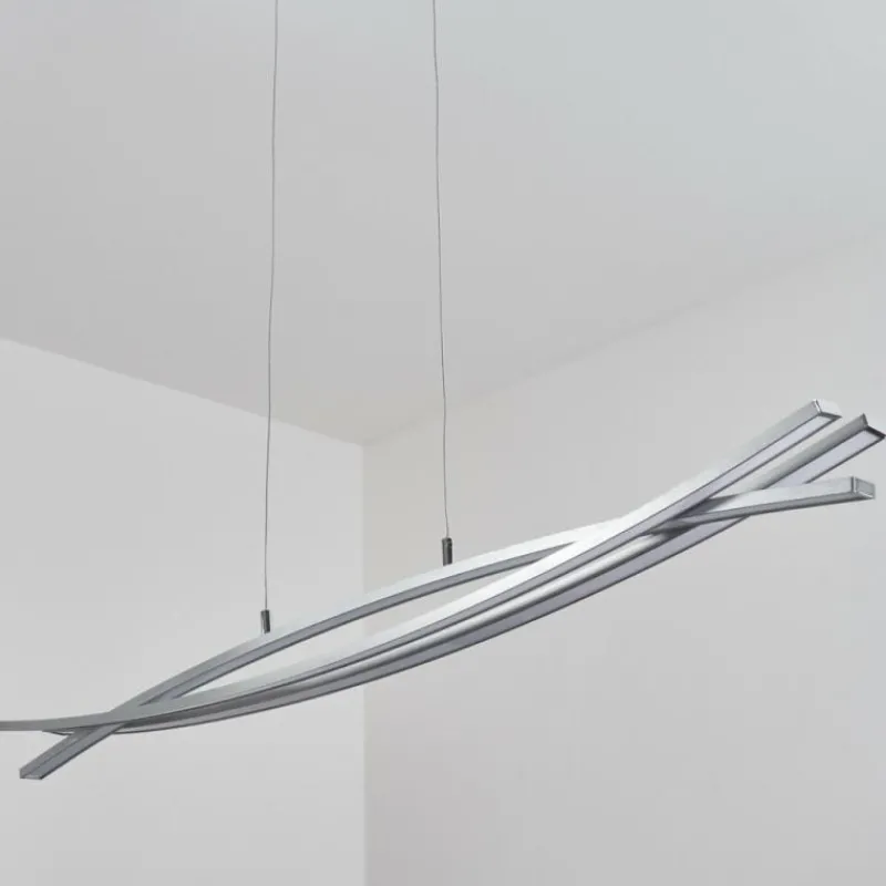 hofstein Suspension Bernese LED Nickel mat, 3 lumières* Suspensions